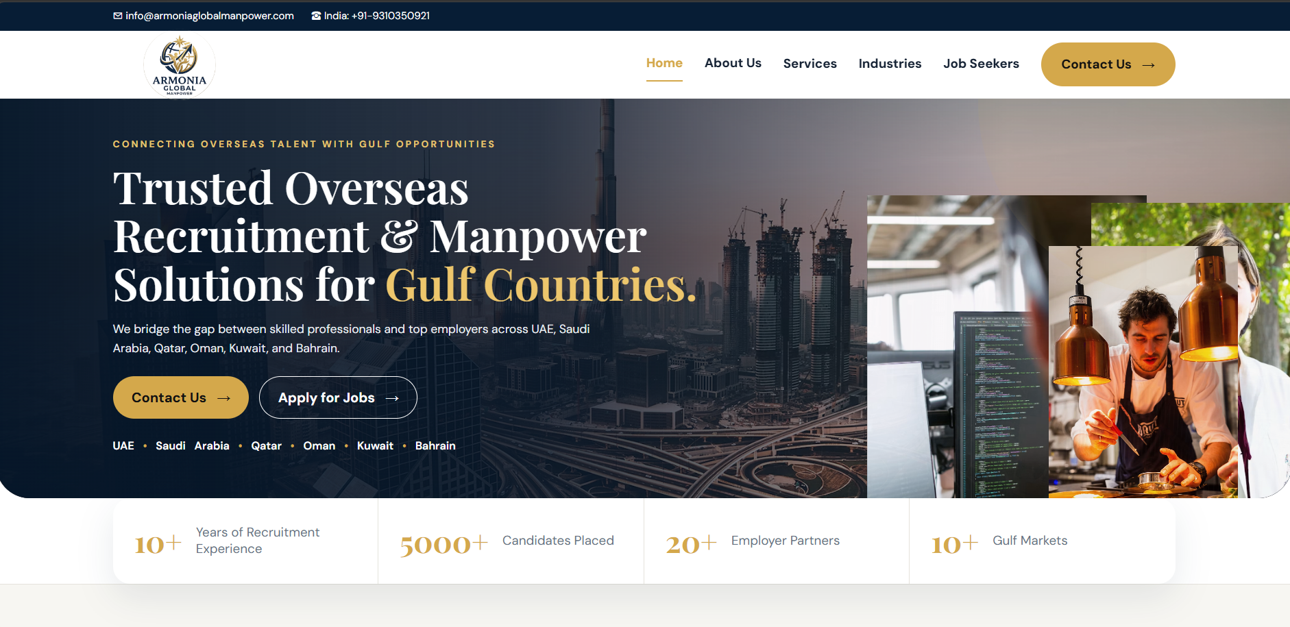 Armonia website preview